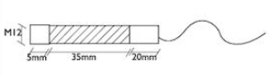 [ASLM122004AS] Detector sensor inductivo M12 90-240V AC. Mod. ASLM122004AS