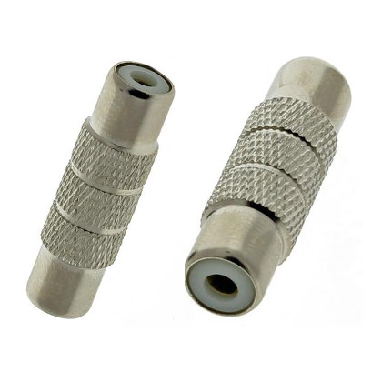 [AU7000105DIM] ADAPTADOR METALICO RCA HEMBRA A RCA HEMBRA. Mod. AU70-00105
