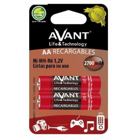 [AV1045RAM] Pila AVANT recargable R6 2700mah. Mod. AV1045