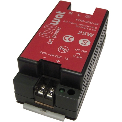 [FUS25D24] Fuente de alimentación conmutada de 24W 24Vdc 1A carril din. Mod. FUS-25D-24