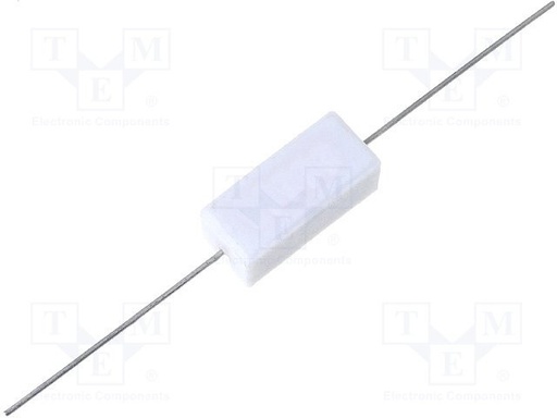 [AX5W3K3TME] Resistencia cemento THT 3,3kΩ 5W ±5% 10x9x22mm. Mod. AX5W-3K3