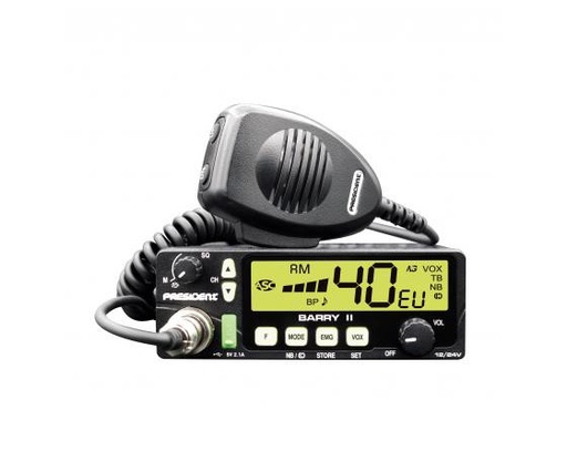 [BARRYIIPRE] Emisora CB 27MHz 12/24V AM/FM President. Mod. BARRY II+