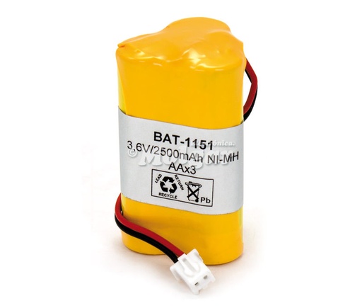 [BAT1151ELM] Batería para Linterna 3,6v/2000mAh NI-MH. Mod. BAT1151