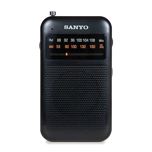 [KS113BLK] Radio portátil mini AM FM negra Sanyo. Mod. KS113BLK