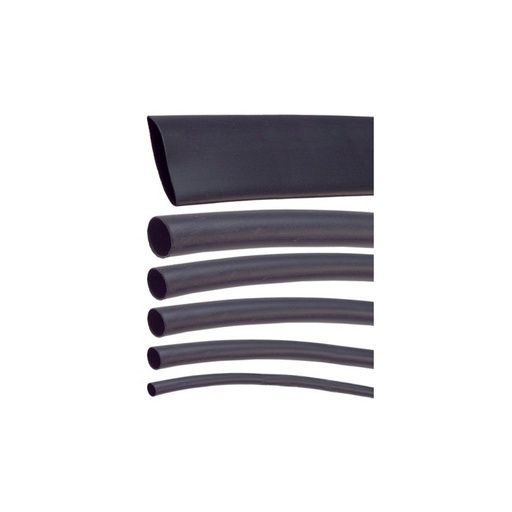 [CBDWT2543X1BK] Tubo termorretractil con adhesivo 25.4mm Negro 1 metro. Mod. DWT3-25.4-1