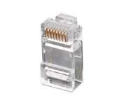 [CON1051ELM] Conector RJ45 tipo "Easy" UTP CAT6 transparente. Mod. 12908C