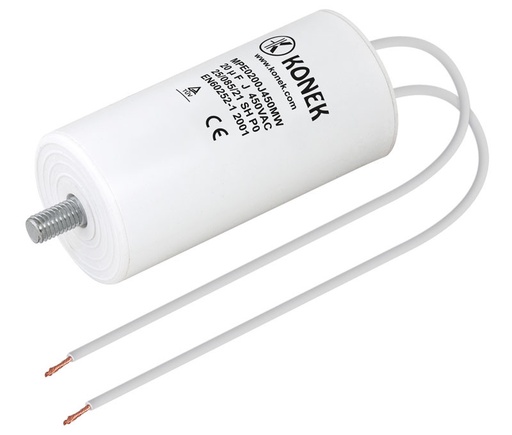 [CBB60G20450] Condensador arranque motor 20MF 450Vca con cable. Mod. CPM20MFCABLE