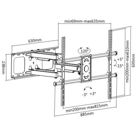 [CR0933ENU] Soporte TV doble brazo 32"-90" CROMAD. Mod. CR0933