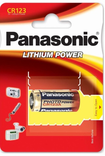 [CR123AL1BP] Pila Litio 3V Panasonic. Mod. CR123