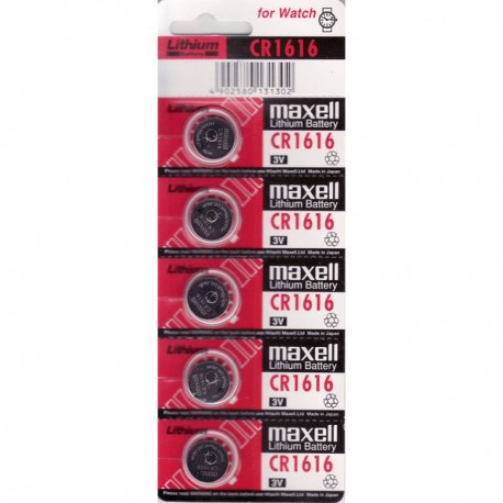 [CR1616MAX] Pilas botón 3V LITIO Maxell. Mod. CR1616