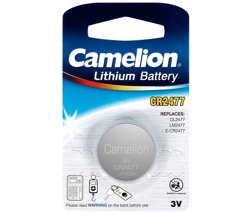 [CR2477ELM] Pila Litio botón 3V 950mAh Camelion. Mod. CR2477