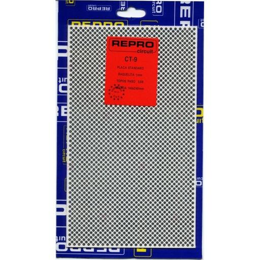 [CT9VDR] PLACA C.I TOPOS BAQUELITA 140x240 mm REPRO. MOD. CT-9