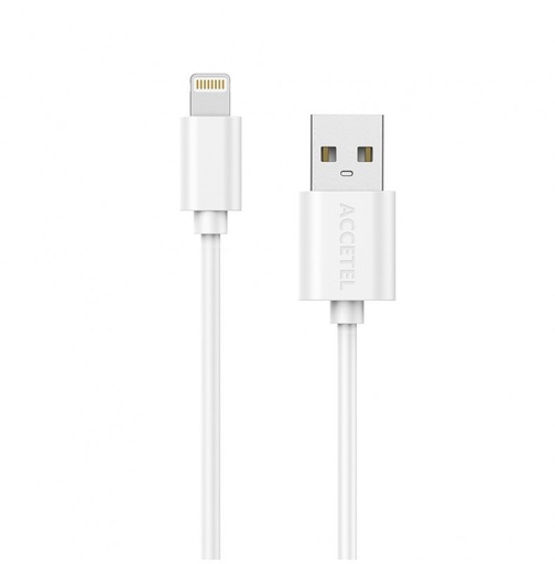 [CXU201310] Conexión USB Iphone 2.1A blanco 1metro Accetel. Mod. CU1603