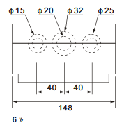 [D606WW06] Caja de distribución 6 módulos superficie Sassin. Mod. D606WW06
