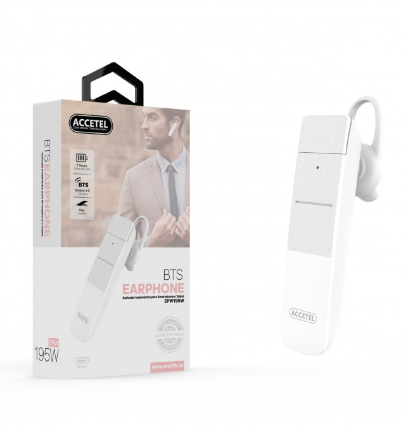 [EPW195WSUR] Mini Auricular Inalámbrico Bluetooth Blanco Accetel. Mod. EPW195W