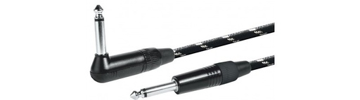 [EQ615105SEME] Conexión Jack 6,3 macho mono acodado a Jack 6,3 macho mono 5 metros. Mod. 43145