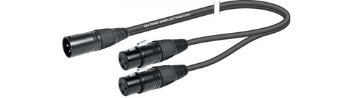 [EQ662422SEME] Conexión Y XLR Macho a 2 XLR Hembra 0.2metros. Mod. EQ662422S