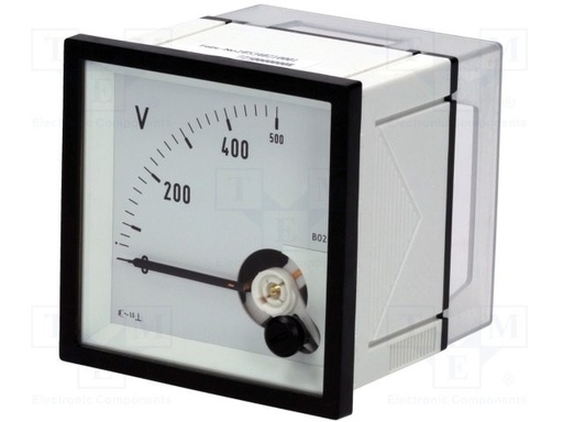 [EQN72500VTME] Medidor de panel de tensión CA analógico 0÷500V True RMS. Mod. EQN72-500V