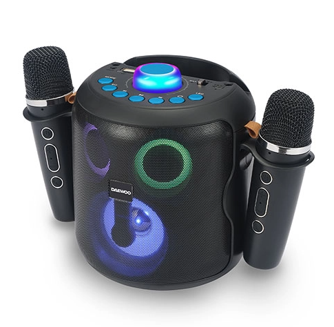 [DW3008FSK] Altavoz inalámbrico Karaoke con 2 micrófonos inalámbricos Daewoo. Mod. DW3008