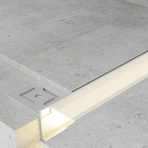 [LM3853] Perfil de Aluminio empotrar pladur Hure - 2 Metros. Mod. LM3853
