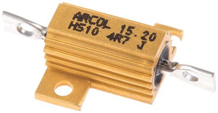 [HS104R7] Resistencia de potencia con radiador atornillable 10W 4R7 Ohmios. Mod. HS10-4R7