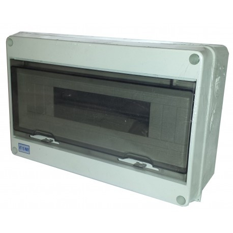 [HT12SAS] Caja estanca superficie modular 12E puerta transparente. Mod. ASQDE12