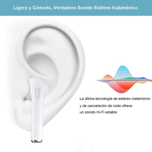 [I9STWSNAT] Auricular bluetooth blanco I9s. Mod. I9TWS