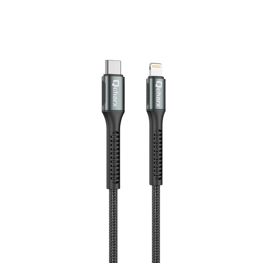 [QCHPRA5] Conexión USB macho a Lightning macho 3A 20W (1 m) aluminio. Mod. QCHPRA5