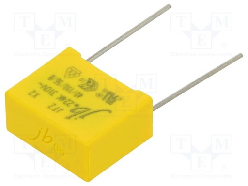 [JFZ220N310P15] Condensador de polipropileno X2 220nF 15mm ±10% THT. Mod. JFZ-220N/310-P15