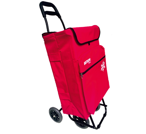 [JULIAROJOBAS] Carro compra 4 ruedas con Bolsa térmica 50l rojo Bastilipo. Mod. JULIAROJO