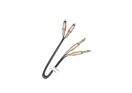 [K45EQEQU] CABLE WORK K-45 (2 x Jack 1/4" mono macho - 2 x RCA macho)