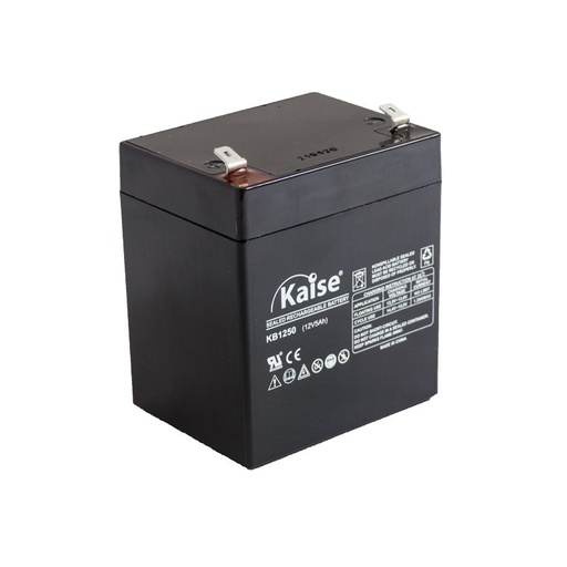 [KB1250TEM] Batería plomo AGM 12V 5Ah F2 Kaise. Mod. KB1250F2