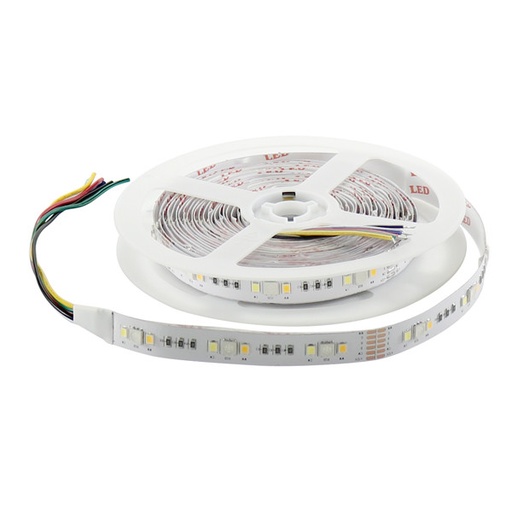 [LM2017] Tira LED 12V DC FullStack SMD5050 30 Led/m + SMD2835 60 Led/m RGB+W+WW IP20 – 5 Metros. Mod. LM2017