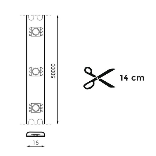 [LM2167] Tira de Led 220Vac Smd2835 Kross 12W/m - 14 Cm 6000k. Mod. LM2167