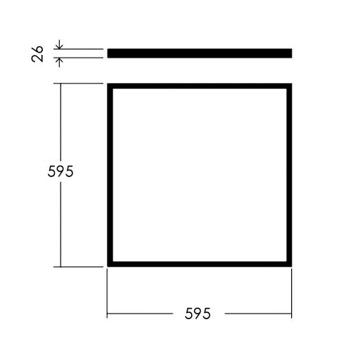 [LM5328DIM] Panel Led de marco luminoso 60x60cm 48W 6000K. Mod. LM5328