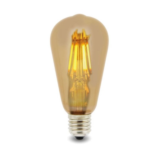 [LM8563] Bombilla Led Filamento E27 ST64 6W ámbar 2300K. Mod. LM8563