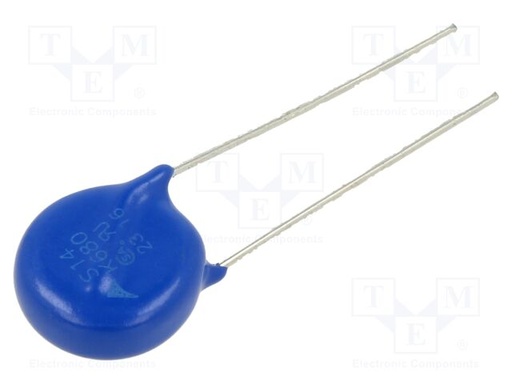 [SIOVS14K680] Varistor de metal-óxido Ø14mm THT 680VAC 895VDC. Mod. SIOV-S14K680