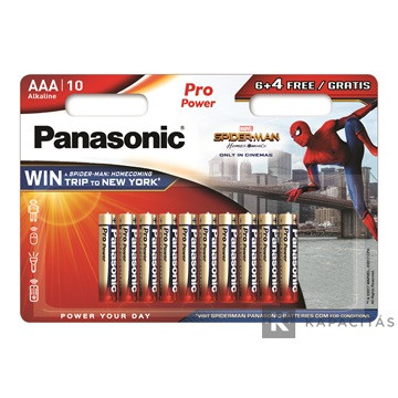 [LR03PPG10B] Pack de pilas alcalinas AAA Panasonic 6+4 unidades. Mod. LR03EPS