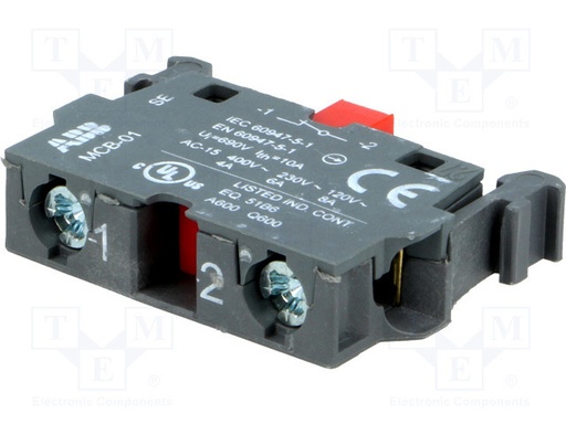 [MCB01TME] Bloque contacto NC 22m placa frontal ABB. Mod. MCB-01