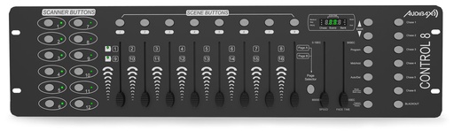[CONTROL8] Controladora mesa DMX 192 canales Audibax. Mod. CONTROL 8