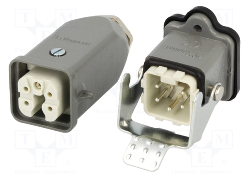 [MX936030032TME] Conector HDC macho + hembra S-A 5pin 4+PE tamaño 3A. Mod. MX-93603-0032