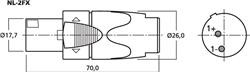 [NL2FXMON] CONECTOR SPEAKON 2 POLOS NEUTRIX. Mod. NL-2FX