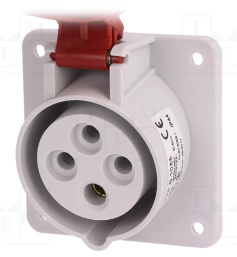 [23330FAM] Base industrial tras cuadro hembra 3P+TT 16A . Mod. PB.1055