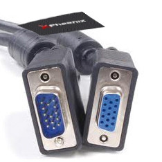 [1974A3] Cable prolongador VGA MACHO HEMBRA 3M negro. Mod. 1974A/3