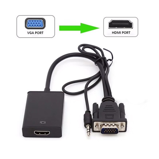 [PHVGATOHDMIMEG] Cable adaptador conversor de VGA a HDMI con audio. Mod. AD0021BK