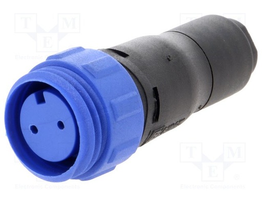 [PX041102S4550TME] Conector redondos enchufe hembra PIN:2 sin contactos IP68. Mod. PX0411/02S/4550