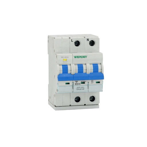 [WE8810DAY] Protector combi sobretensión permanente y transitoria 2p 40A 10kA. Mod. WE-8810