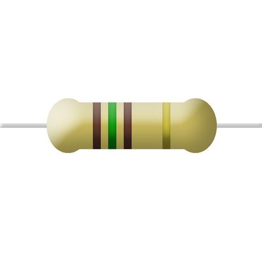 [R0.5W150] Resistencia carbón 1/2w 150 ohmios   5% CF1WS150R