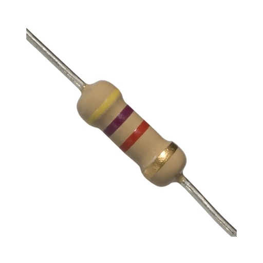 [CF12W2R2] Resistencia de carbón 0.5W  2.2 ohm R0.5W2.2PCE