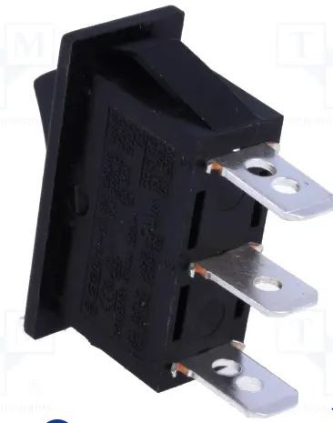 [RS1391CBB0TME] Interruptor 2 posciones ON-ON 10A 250VAC negro. Mod. RS1391CBB0